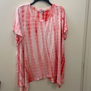Short sleeve nice tie dye print top
